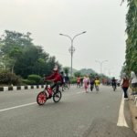 Warga Pontianak antusias berolahraga di Car Free Day Ayani, Minggu (4/10/2026)